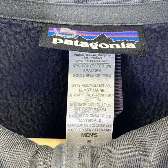 Patagonia Jacket Mens Size Small Blue Fleece Sweater Polartec R2 25137 Full Zip - Picture 4 of 7
